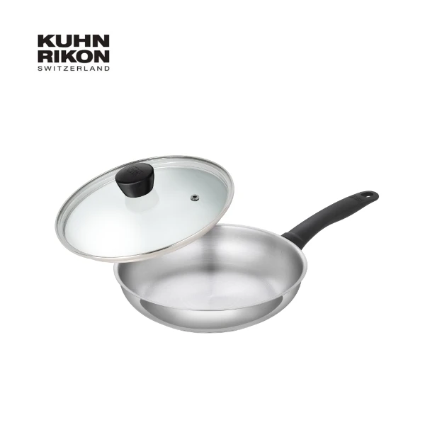 【KUHN RIKON 瑞康屋】不鏽鋼平底鍋典藏款24cm(含蓋)