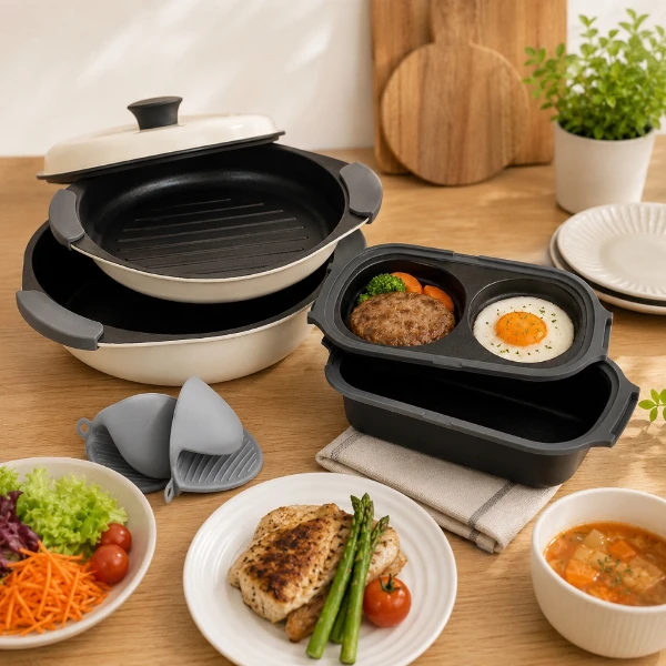 【TAKUMI 匠】ECO 微波專用調理雙鍋組(快速料理鍋 微波專用 萬用微波盒 多功能炊具 懶人料理)