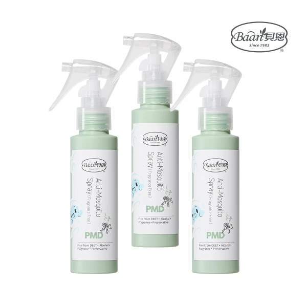 【Baan 貝恩】PMD防蚊噴液80ml 三入(防護系列)