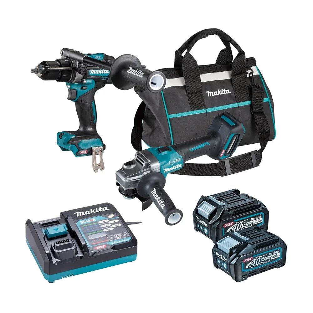 【MAKITA】40V鋰電無刷震動起子電鑽/砂輪機雙機組(GA003GX001)
