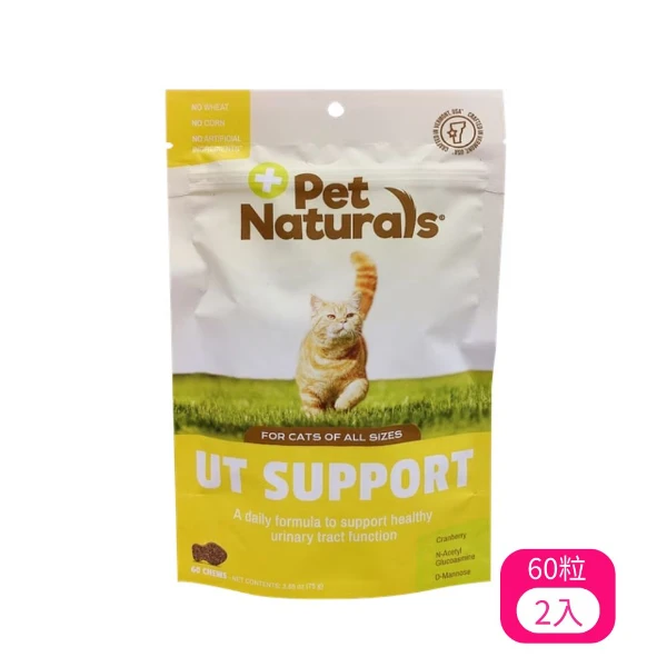 【PetNaturals 寶天然】健康嚼錠-排尿好好貓嚼錠 60粒2.65oz(75g) (1PN41-005571)(*2)