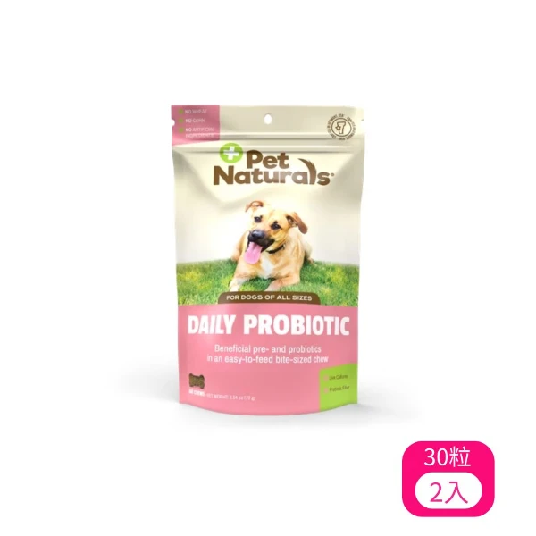 【PetNaturals 寶天然】健康嚼錠-腸胃好好犬嚼錠 60粒2.54oz(72g)  (1PN41-875365)(*2)
