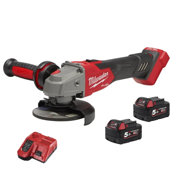 【Milwaukee】18V鋰電無碳刷5吋速停調速砂輪機(M18FSAGV125XB-502)