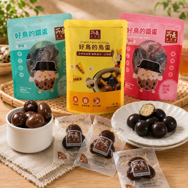 【所長茶葉蛋】好鳥的鐵蛋/鳥蛋 8包組(優質蛋白質/減脂友善/首選/辦公室小零食)