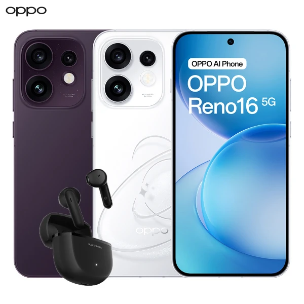 【OPPO】Reno16 12G/256G 5G智慧手機( ▼贈Black Shark T24真無線藍牙耳機+JOEKI JINXI 德國紐結手腕掛繩)