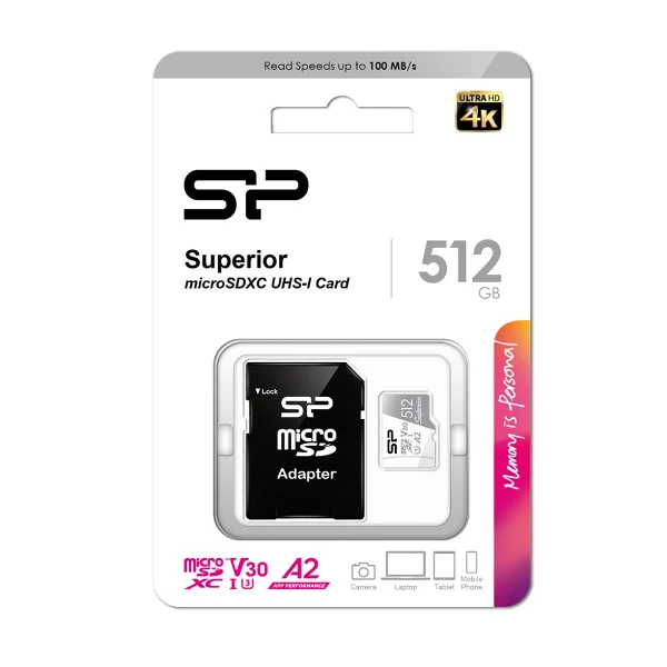 【廣穎】512GB Superior A2 V30 microSDXC Card 附轉卡(1入)
