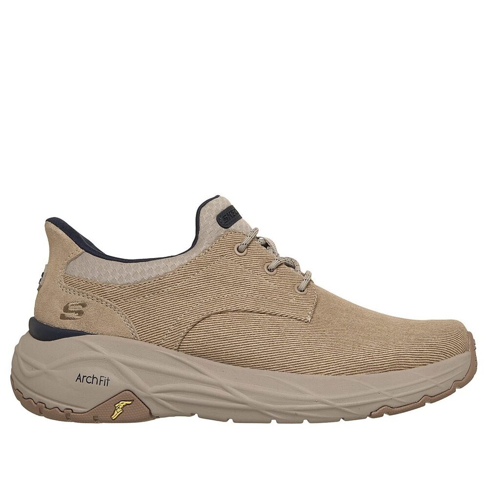 【SKECHERS】Arch Fit Maverick 男 休閒鞋 復古 流行 灰褐色(205795TPE)