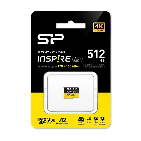 【廣穎】512GB A2  Inspire microSD Card 空拍機、GoPro、insta專用(1入)