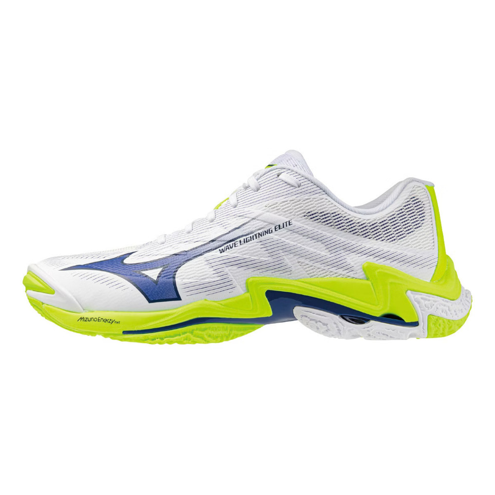 【MIZUNO】Wave Lightning Elite 男 排球鞋 彈跳 敏捷 白藍(V1GA260039)