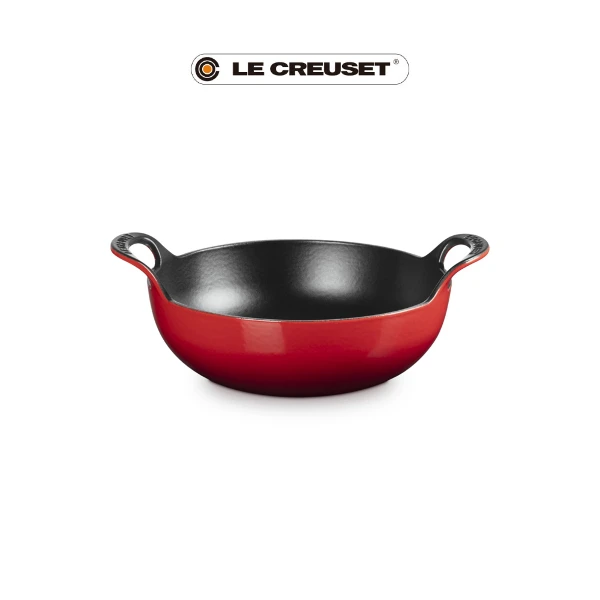 【Le Creuset】琺瑯鑄鐵巴蒂鍋 24cm (本產品無蓋)(櫻桃紅)