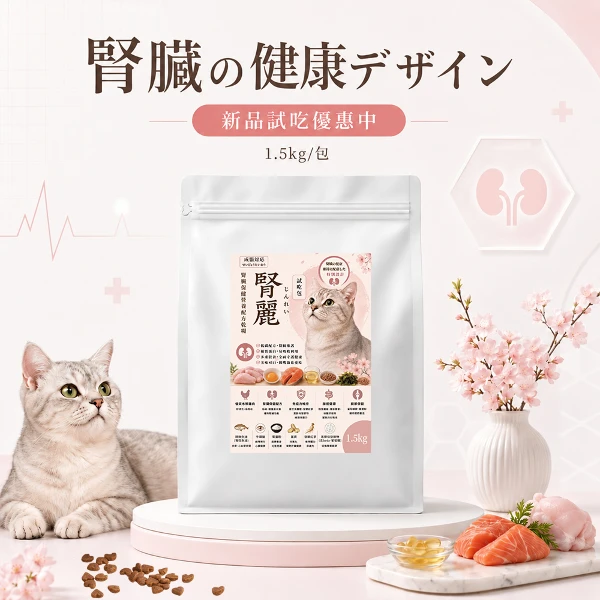 【花花動物醫院】腎麗-腎臟保健營養配方乾糧(1.5KG試吃包)(成貓適用、貓飼料)