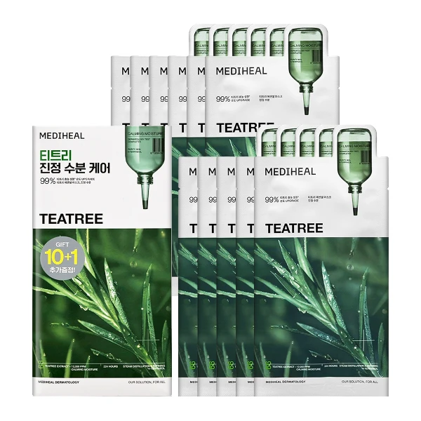 【MEDIHEAL】Teatree 茶樹面膜 11片(航空版)