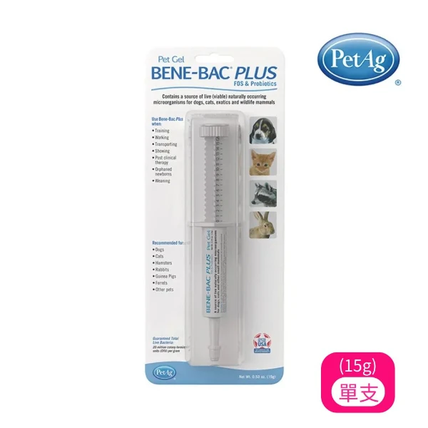 【PetAg】美國貝克藥廠-益菌多多膏 加強型PLUS 0.53oz(15g) (A5105)(*1)