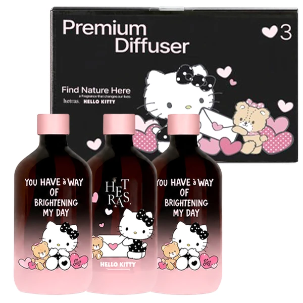 【HETRAS】x HELLO KITTY 限量聯名室內擴香禮盒500mlx3入/盒((國際航空版))