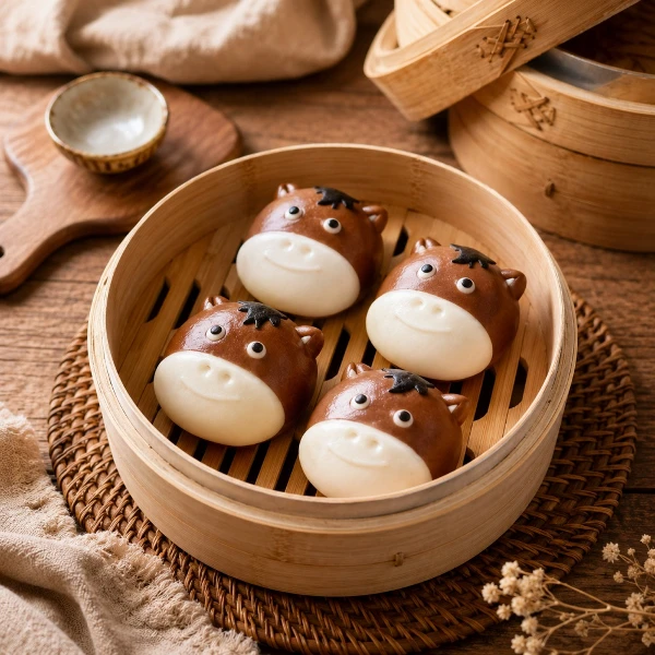 【良品開飯】動物造型包子多口味 x8盒(蘋果牛奶/蜜蜂地瓜/小馬紅豆/小鴨芝麻/企鵝綠豆/水豚芋泥 冷凍 團購 點心)