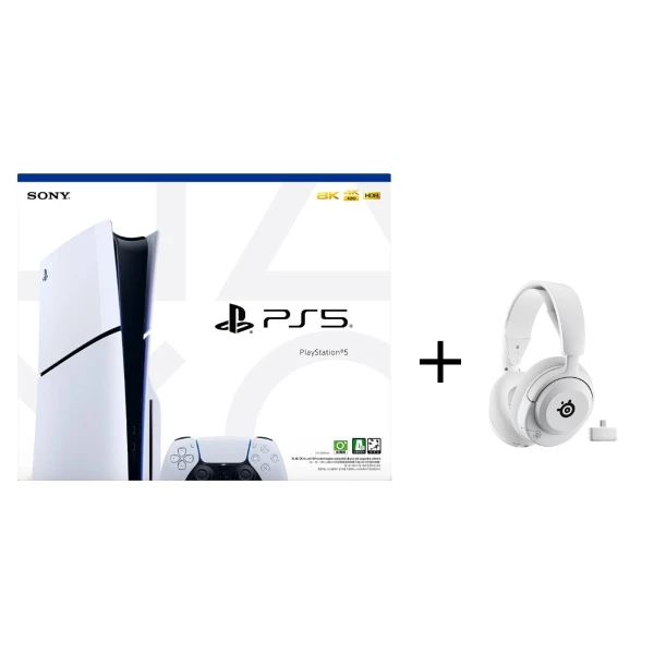 【PlayStation】PS5 SLIM 光碟版 主機 +Steelseries Nova 5P 白無線耳麥(SONY PS 台灣公司貨)