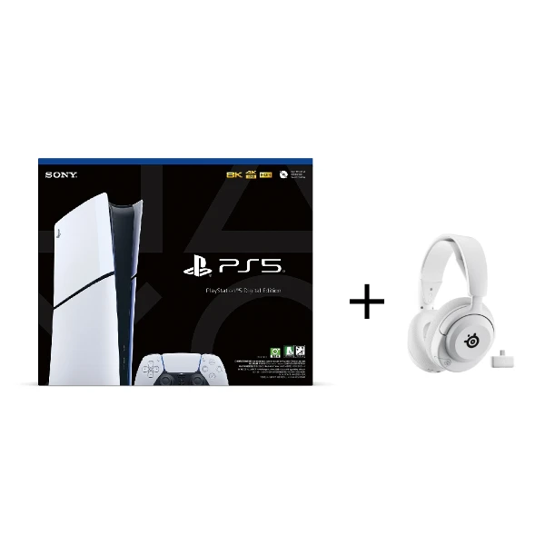 【PlayStation】PS5 SLIM 數位版主機+Steelseries Nova 5P 白無線耳麥(台灣公司貨)
