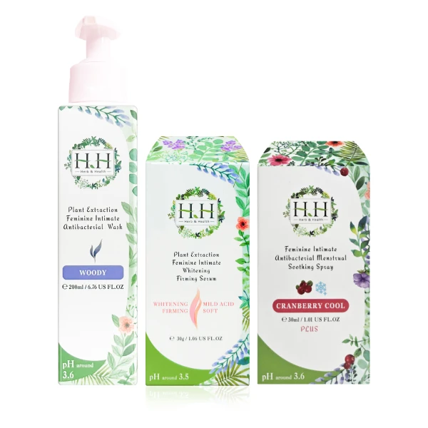 【HH草本新淨界】私密植萃抗菌(潔淨露+緊緻凝露+舒緩噴霧PLUS)組合(3瓶/組)