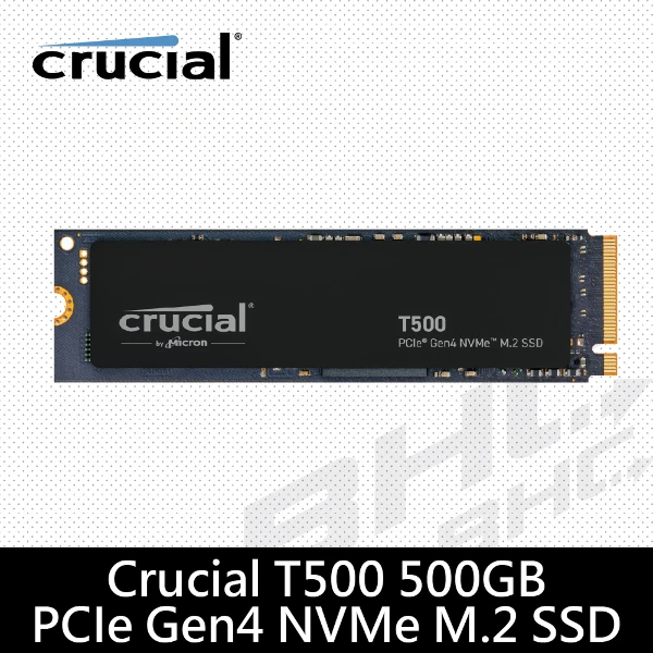 【Micron 美光】T500 500GB PCIe Gen4 NVMe M.2 SSD