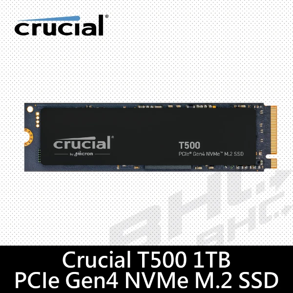 【Micron 美光】T500 1TB PCIe Gen4 NVMe M.2 SSD