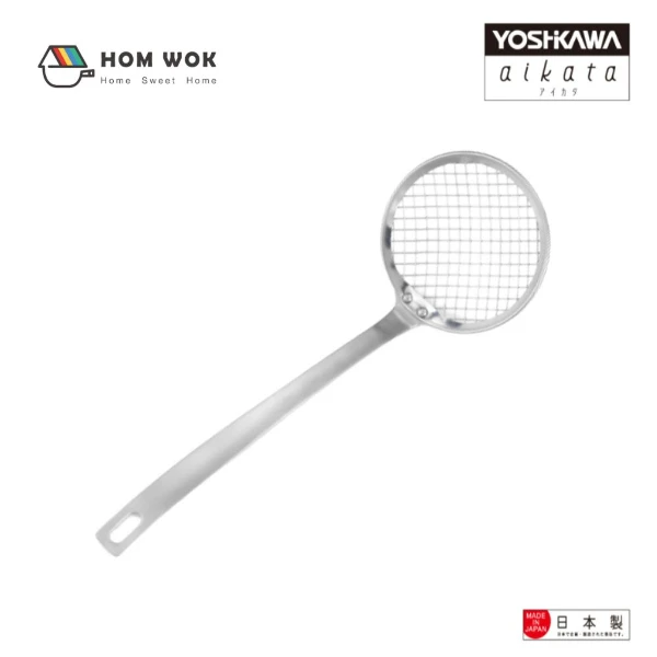 【YOSHIKAWA 吉川】aikata日本不鏽鋼18-8(304)料理濾網勺 PD3025 日本製(1入)
