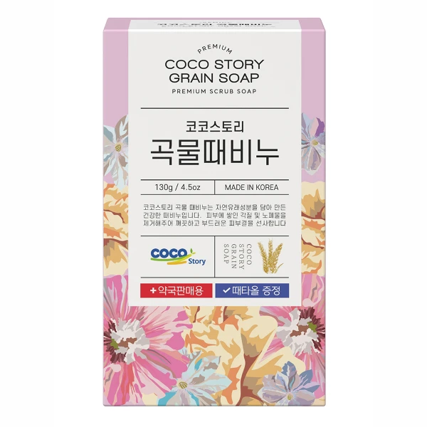 韓國COCO STORY穀物去角質搓澡組(單盒)