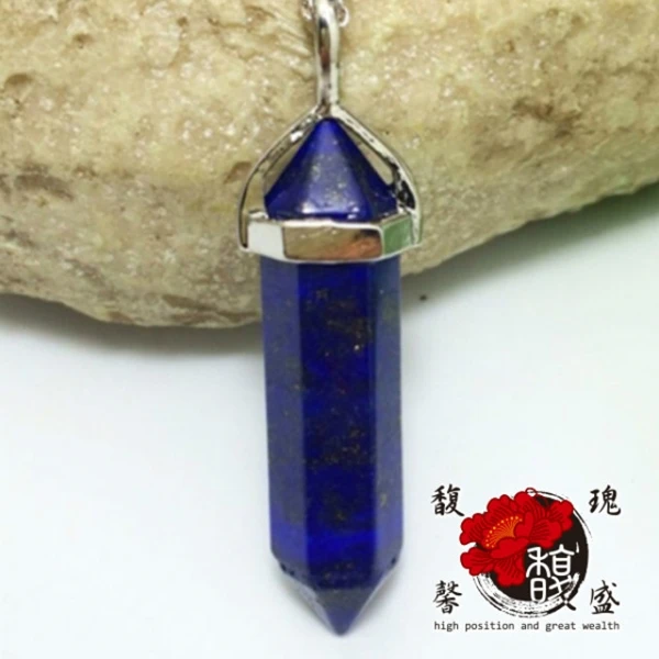 【馥瑰馨盛】合作六角青金石水晶柱礦石項鍊(含開光加持)