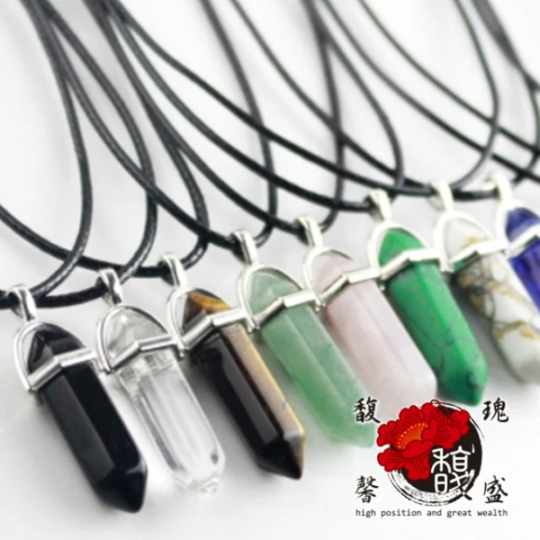 【馥瑰馨盛】高昇六角虎眼石水晶柱吊墬項鍊(含開光加持)