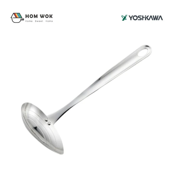【YOSHIKAWA 吉川】日本18-8不鏽鋼刻度計量料理湯杓 日本燕三条製 斜口湯杓 YJ2775(1入)