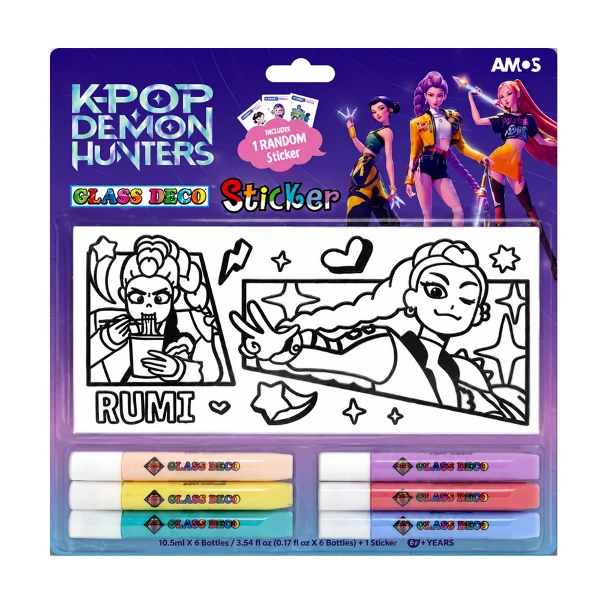 【AMOS】K-POP HUNTRIX 6色10.5ML創意玻璃貼DIY組(KDH-05)