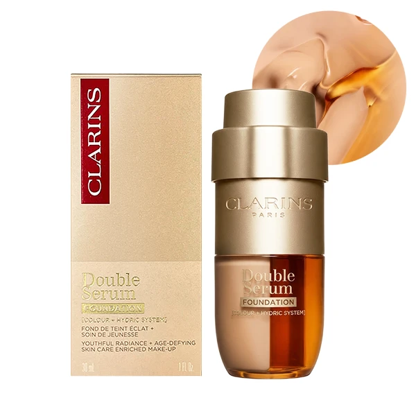 【CLARINS 克蘭詩】黃金雙萃精華粉底液 30ml(多款任選 航空版)