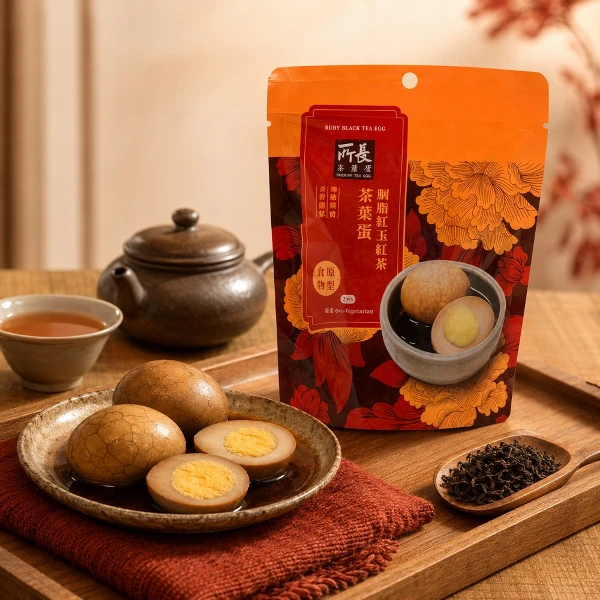【所長茶葉蛋】胭脂紅玉茶葉蛋 10包組(2入/包 常溫即食 健身 高蛋白 點心 露營 團購 伴手禮 滷蛋)