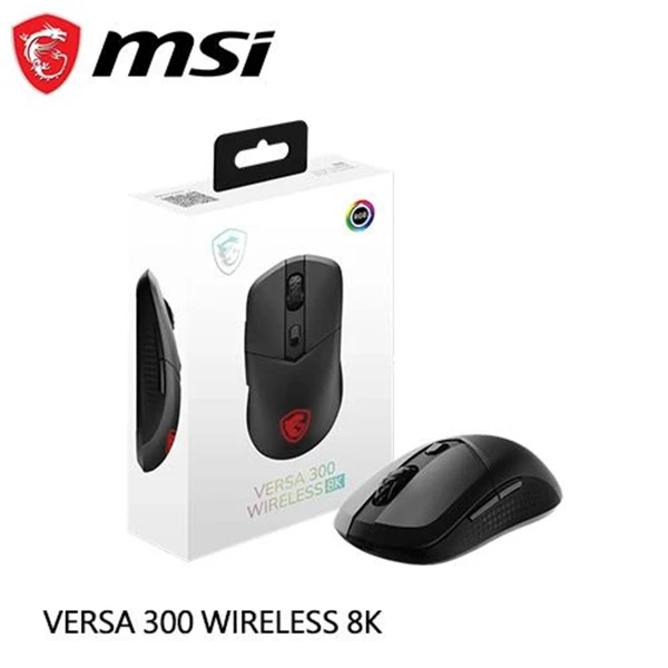 【MSI 微星】MSI 微星 VERSA 300 WIRELESS 8K 無線三模 電競滑鼠 黑色(MSI 微星 VERSA 300 WIRELESS 8K 無線三模 電競滑鼠 黑色)