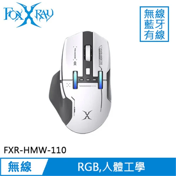 【FOXXRAY 狐鐳】FOXXRAY 狐鐳 哨衛者 無線三模電競滑鼠 灰色 (FXR-HMW-110-GR)(FOXXRAY 狐鐳 哨衛者 無線三模電競滑鼠 灰色 (FXR-HMW-110-GR))