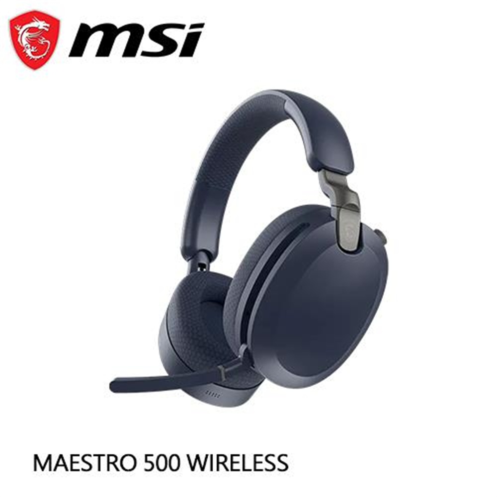 【MSI 微星】MSI 微星 MAESTRO 500 WIRELESS ANC三模無線降噪耳機 NAVY(MSI 微星 MAESTRO 500 WIRELESS ANC三模無線降噪耳機 NAVY)
