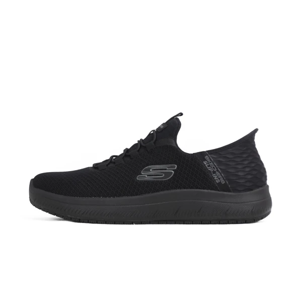 【SKECHERS】Summits SR 男 工作鞋 瞬穿科技 抗濕滑 安全 耐磨 緩震 黑(200205WBBK)