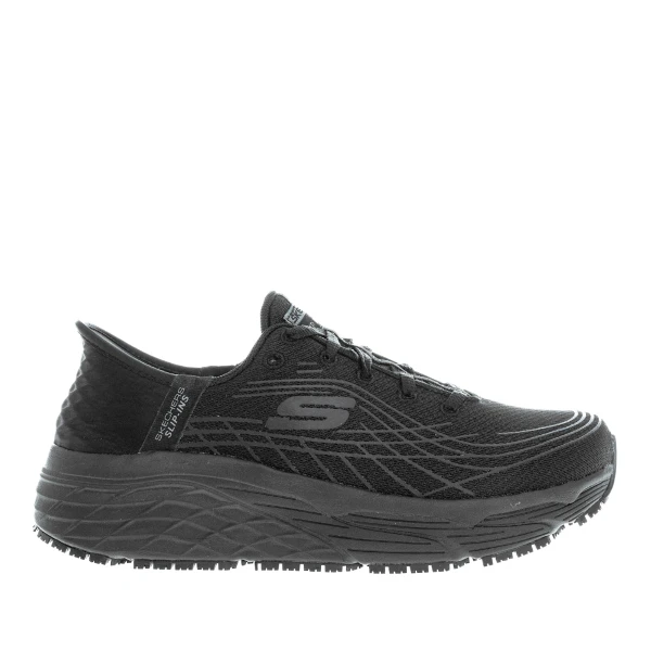 【SKECHERS】Max Cushioning Elite Sr 女 工作鞋 寬楦 瞬穿 黑(108172WBLK)