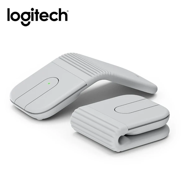 【Logitech 羅技】MOBI 無線折疊滑鼠｜珍珠白(不附BOLT接收器)