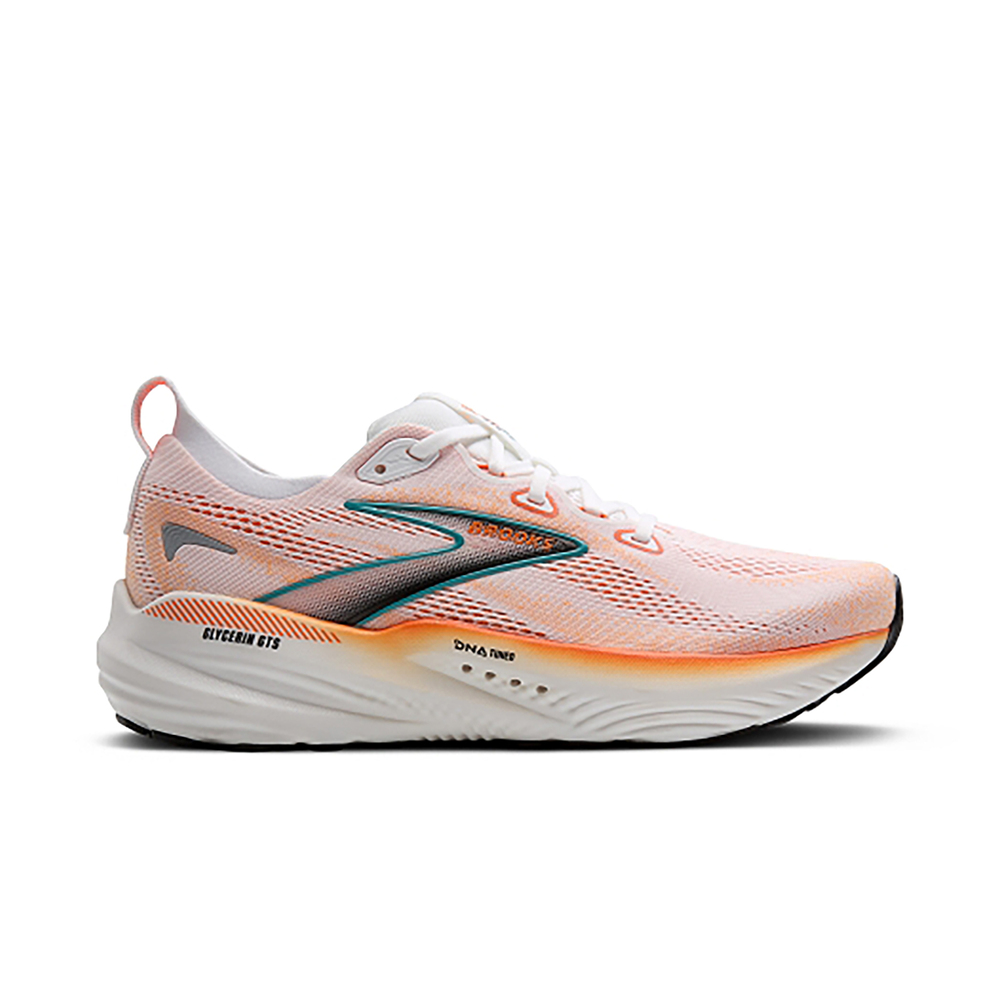 【BROOKS】Glycerin Gts 22 男 慢跑鞋 彈力 支撐 緩震 橘 白(1104461D186)
