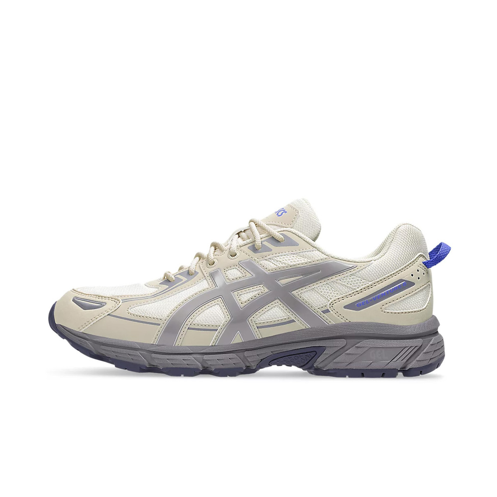 【ASICS】Gel-venture 6 男女 運動休閒鞋 舒適 穿搭 米 灰(1203A438-101)