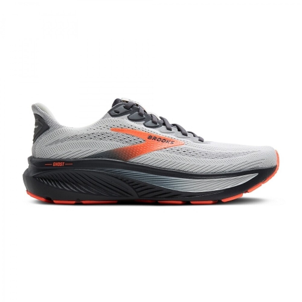【BROOKS】Ghost 17 男 慢跑鞋 超寬楦 魔鬼系列 避震緩衝象限 彈力 緩震 灰黑(1104424E048)