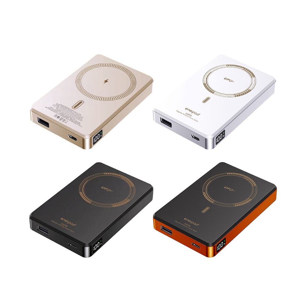 【enerpad】固態磁吸式行動電源 10000mAh MX-10000-XP(22.5W/可充Apple Watch版本)