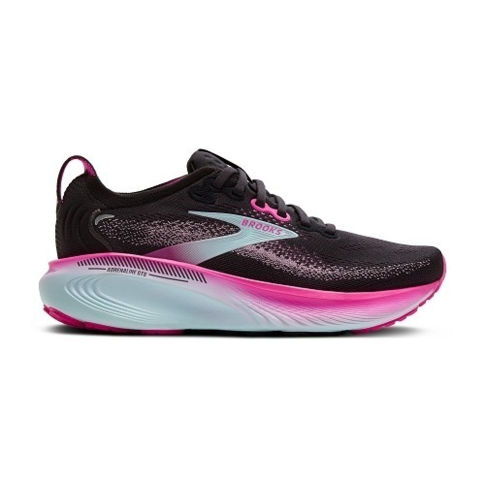【BROOKS】Adrenaline GTS 25 女 慢跑鞋 跑鞋 路跑 黑 粉紅(1204431B064)