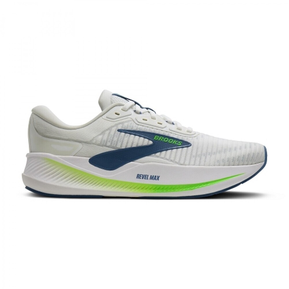【BROOKS】Revel Max 男 慢跑鞋 跑鞋 路跑 動能加碼象限 白 藍(1104821D177)
