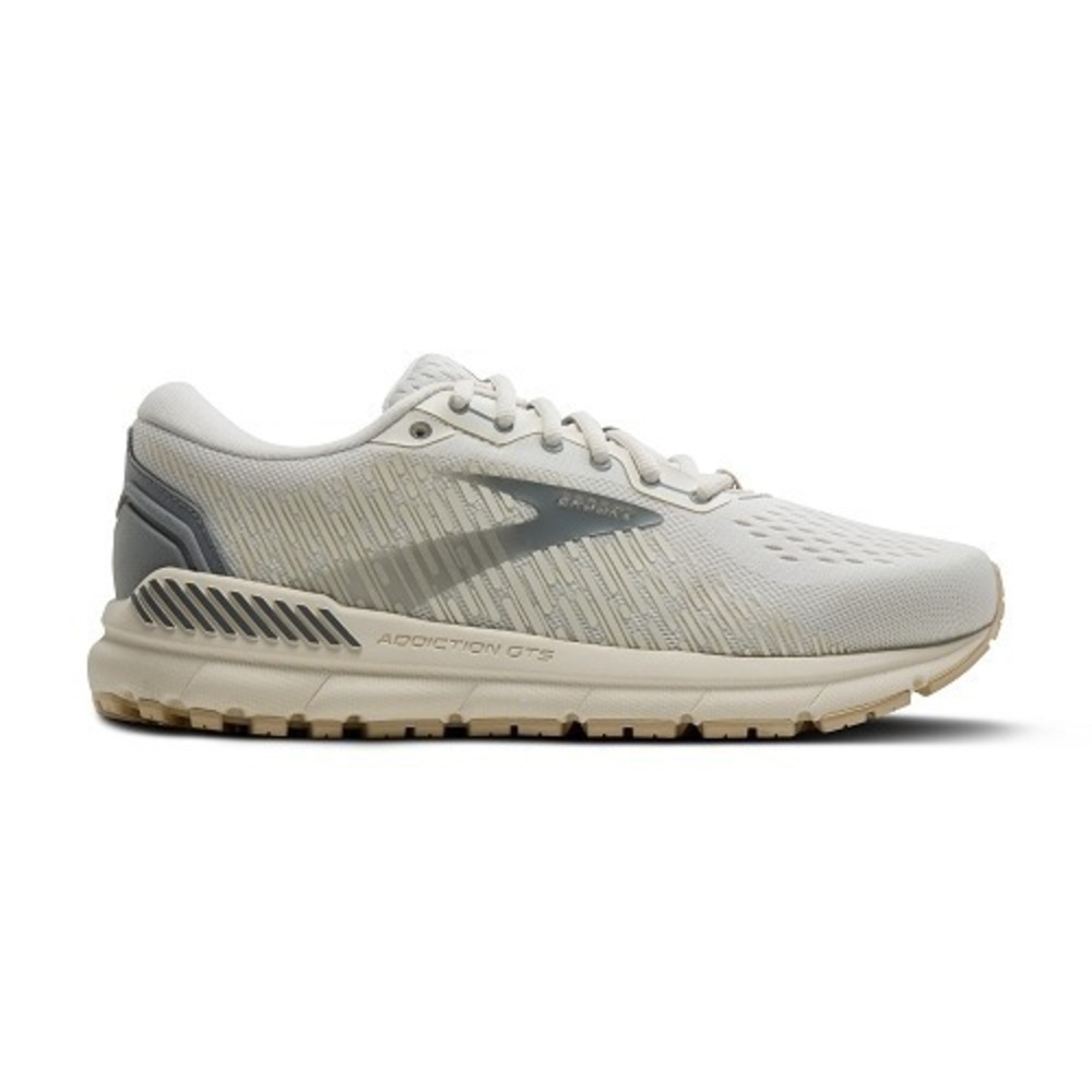 【BROOKS】Addiction GTS 15 女 慢跑鞋 超寬楦 跑鞋 米灰(1203522E156)