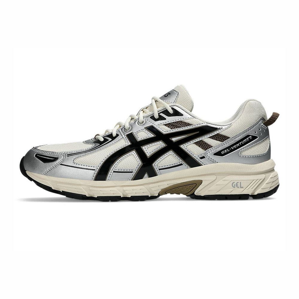 【ASICS】GEL-Venture 6 男女 運動休閒鞋 舒適 米銀 棕(1203A631-100)