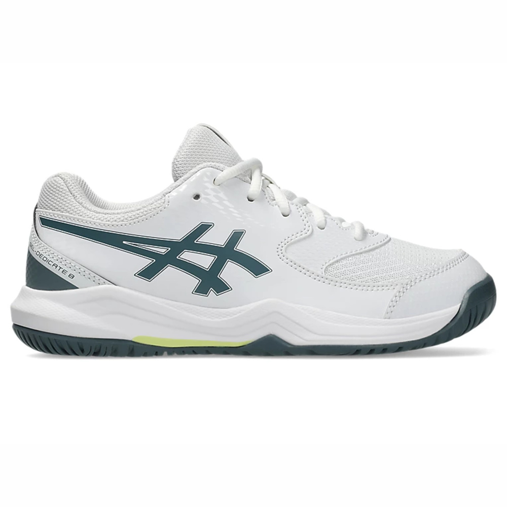 【ASICS】GEL-Dedicate 8 GS 大童 網球鞋 抗扭 入門款 白 綠(1044A077-108)