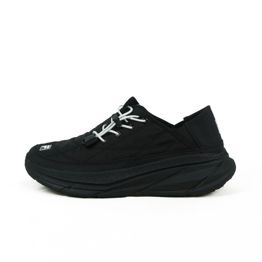 【FILA】Quilted 男 休閒鞋 懶人鞋 麵包鞋 套入式 無鞋帶 黑(1-C346A-001)