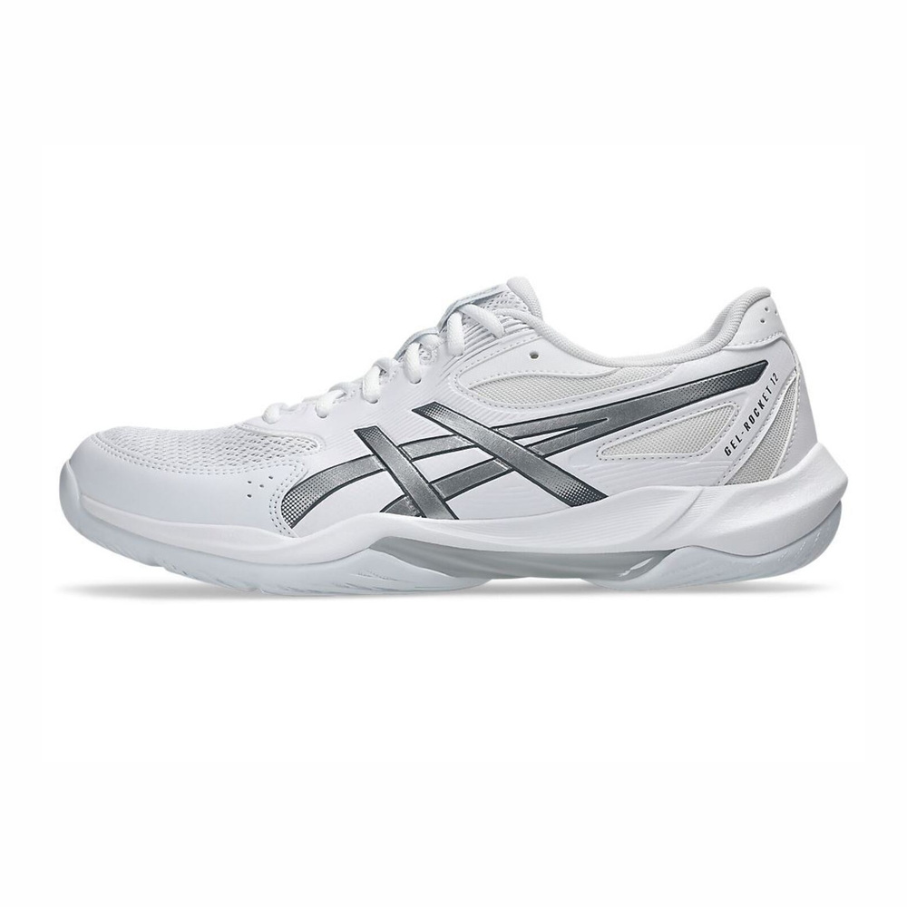 【ASICS】GEL-Rocket 12 男女 排球鞋 羽球鞋 包覆 回彈 白(1073A080-105)