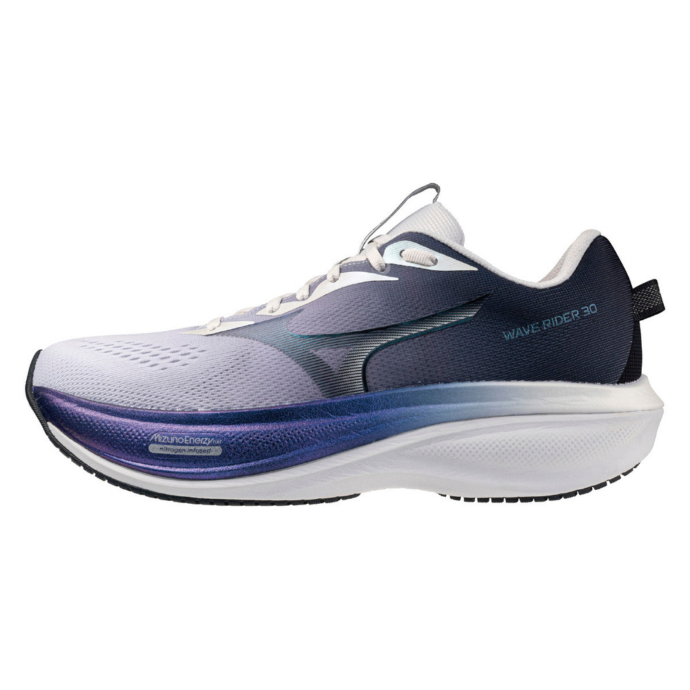 【MIZUNO】Wave Rider 30 男 慢跑鞋 緩震 緩衝 炫光 藍白(J1GS262099)